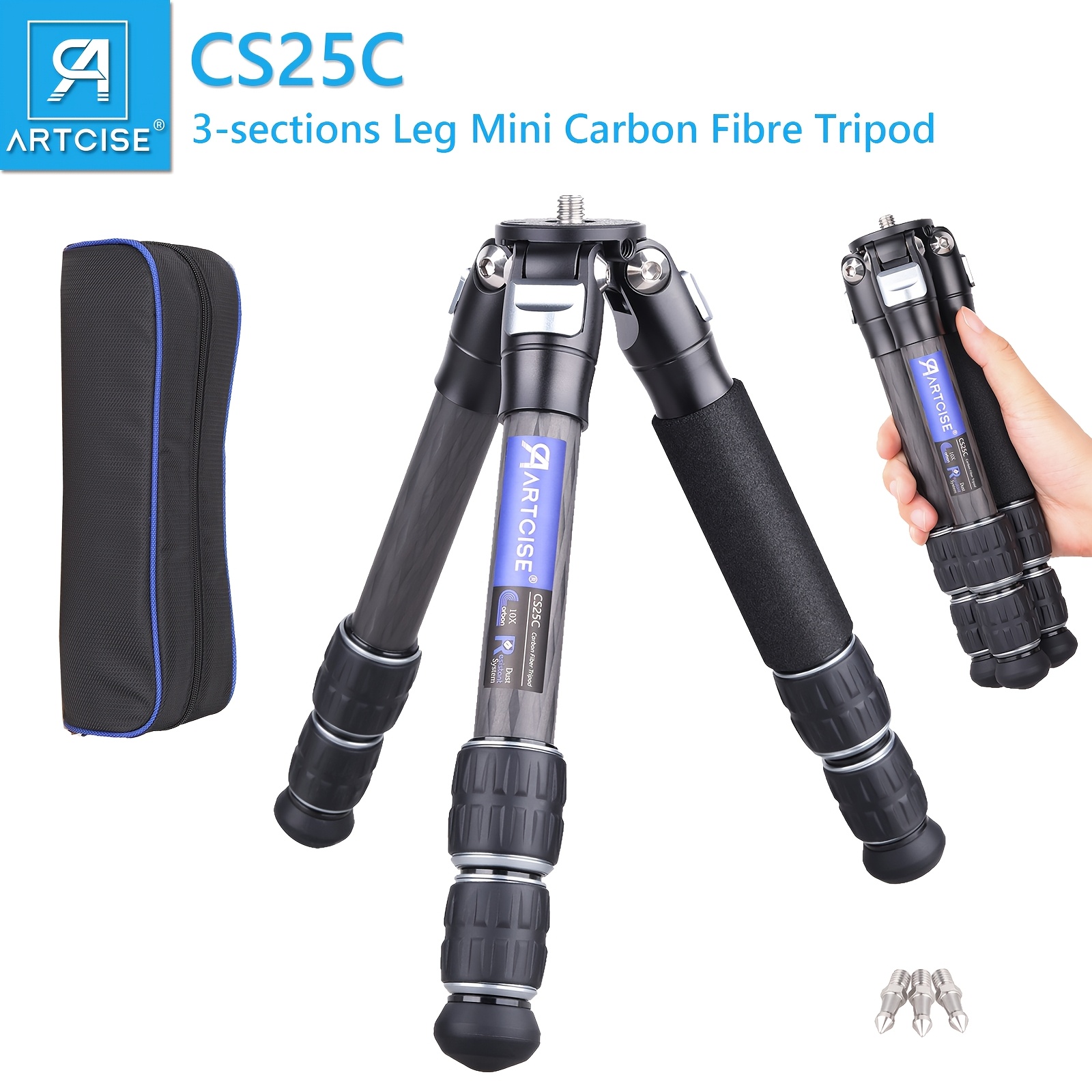 Artcise Portable Tripod Stand Made Of Carbon Fiber For Cameras