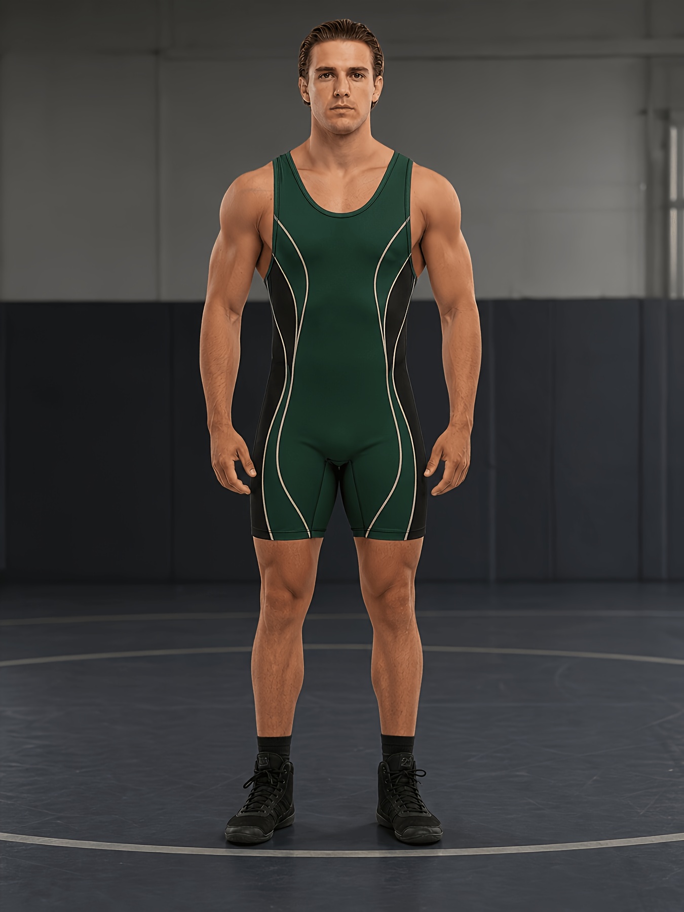 mens compression wrestling singlet 95 polyester 5 spandex quick dry bodysuit for gym training dueling
