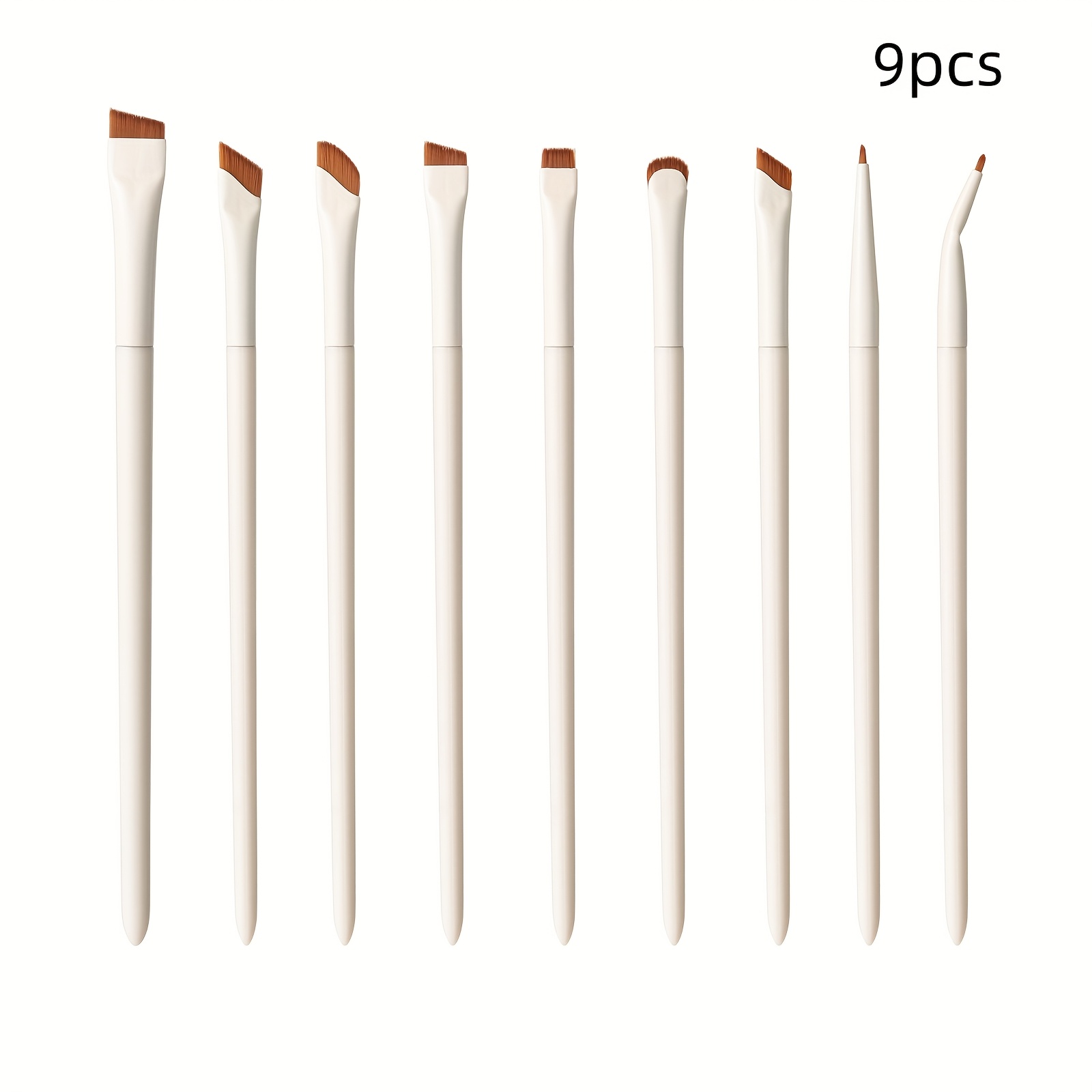 TEMU Porcelain White Angled Precision Blade Makeup Tool, Suitable For Precise Application, Beginner-, Lightweight And Eye Brush, , High-quality Brushes