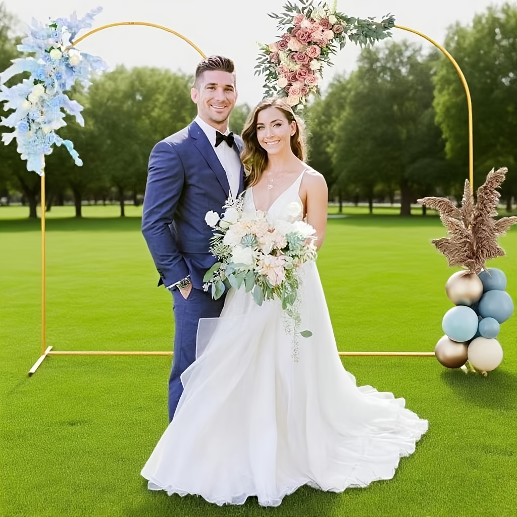 2 M Hochzeitsbogen-Ständer Aus Metall, Gold – Für Garten, Party, Ballondeko