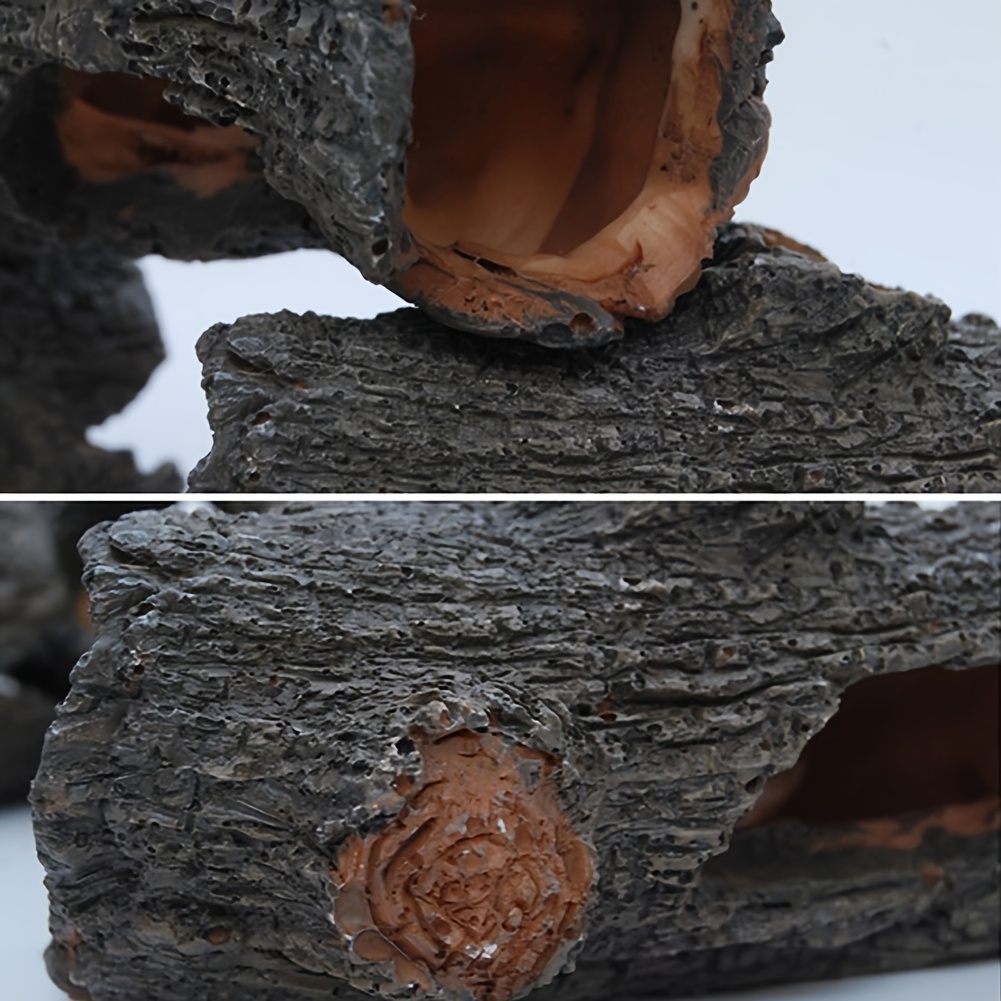 Ornamento per Acquari in Resina Naturale con Aspetto di Albero Cavo e Grotta - Nascondiglio per Acquario con Molteplici Aperture, Perfetto per Gamberetti, Tartarughe e Decorazioni da Stagno