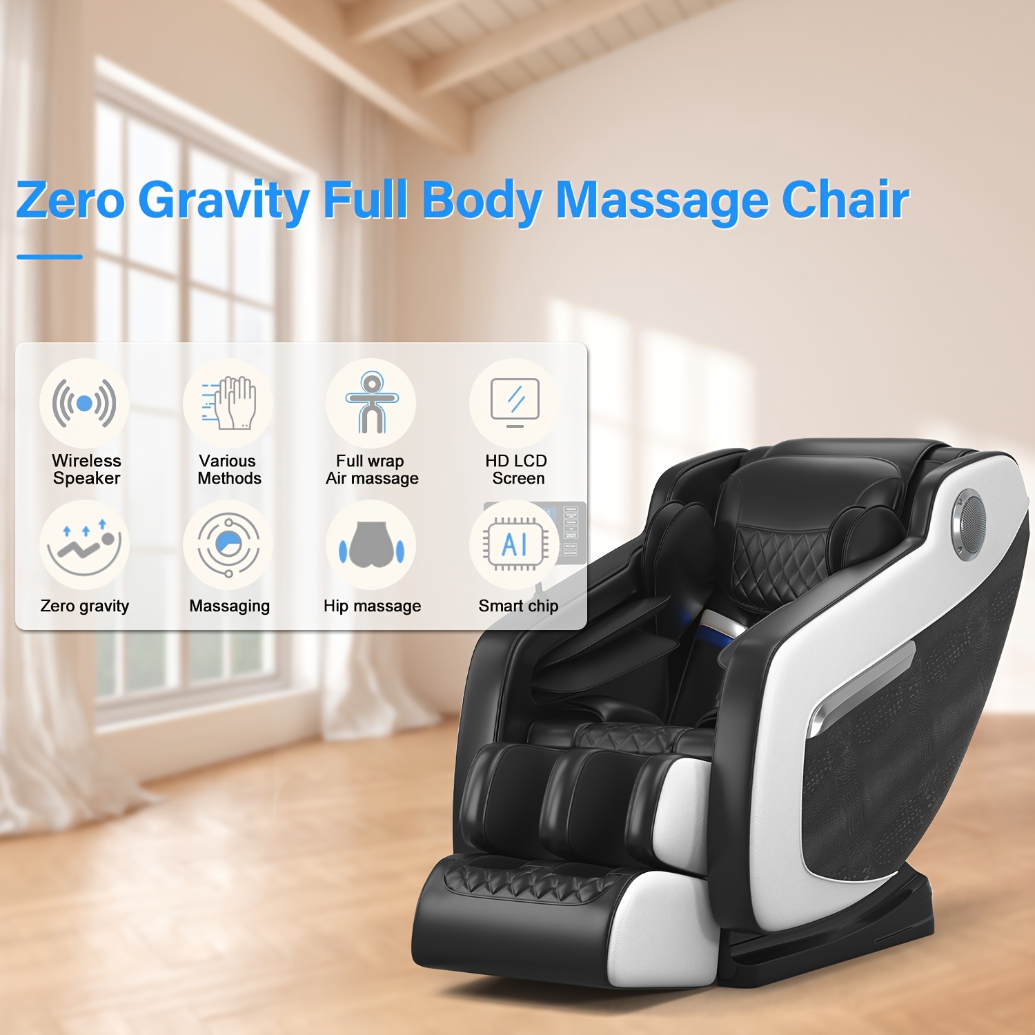 chaise de massage à corps équipée de pression des de chauffage