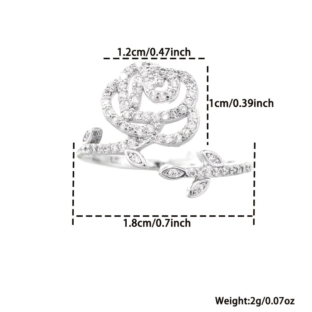 Women's 4pcs Elegant Shiny Ring Set for Daily Wear
