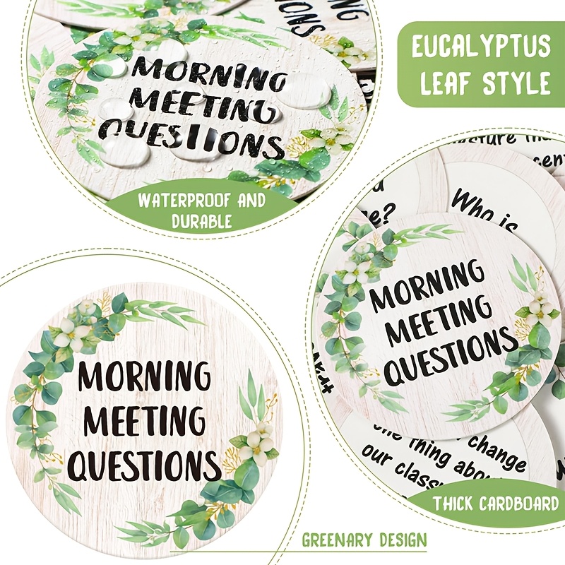 TEMU 25pcs Floral Morning Meeting Conversation Starters, Personalized Icebreaker Activities, , With English Language, For Classroom Activities,