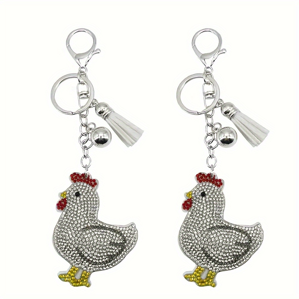 

-encrusted Hen Keychain - & Alloy For Women's , Christmas