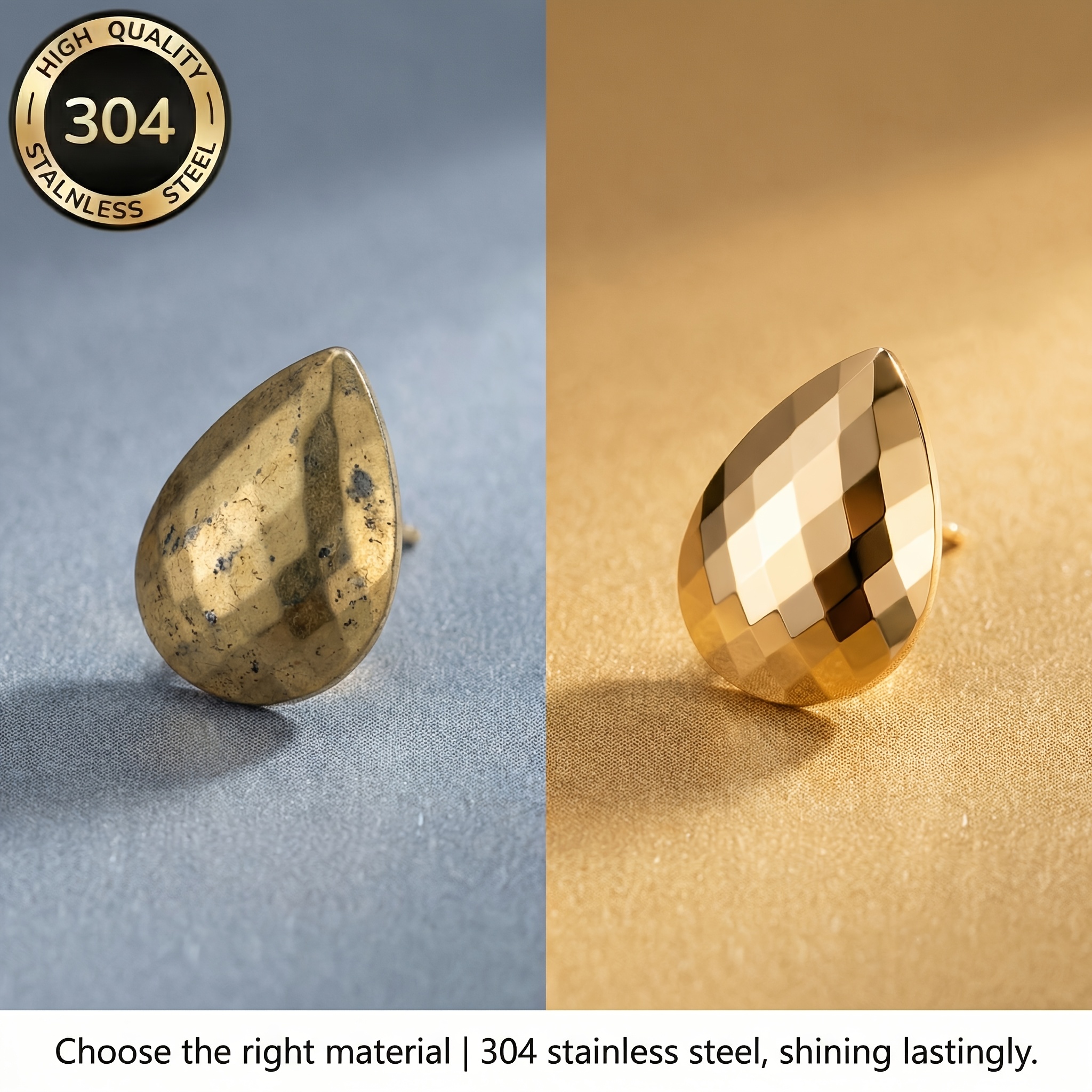 Women's Hypoallergenic Stainless Steel Earrings, Versatile Gift