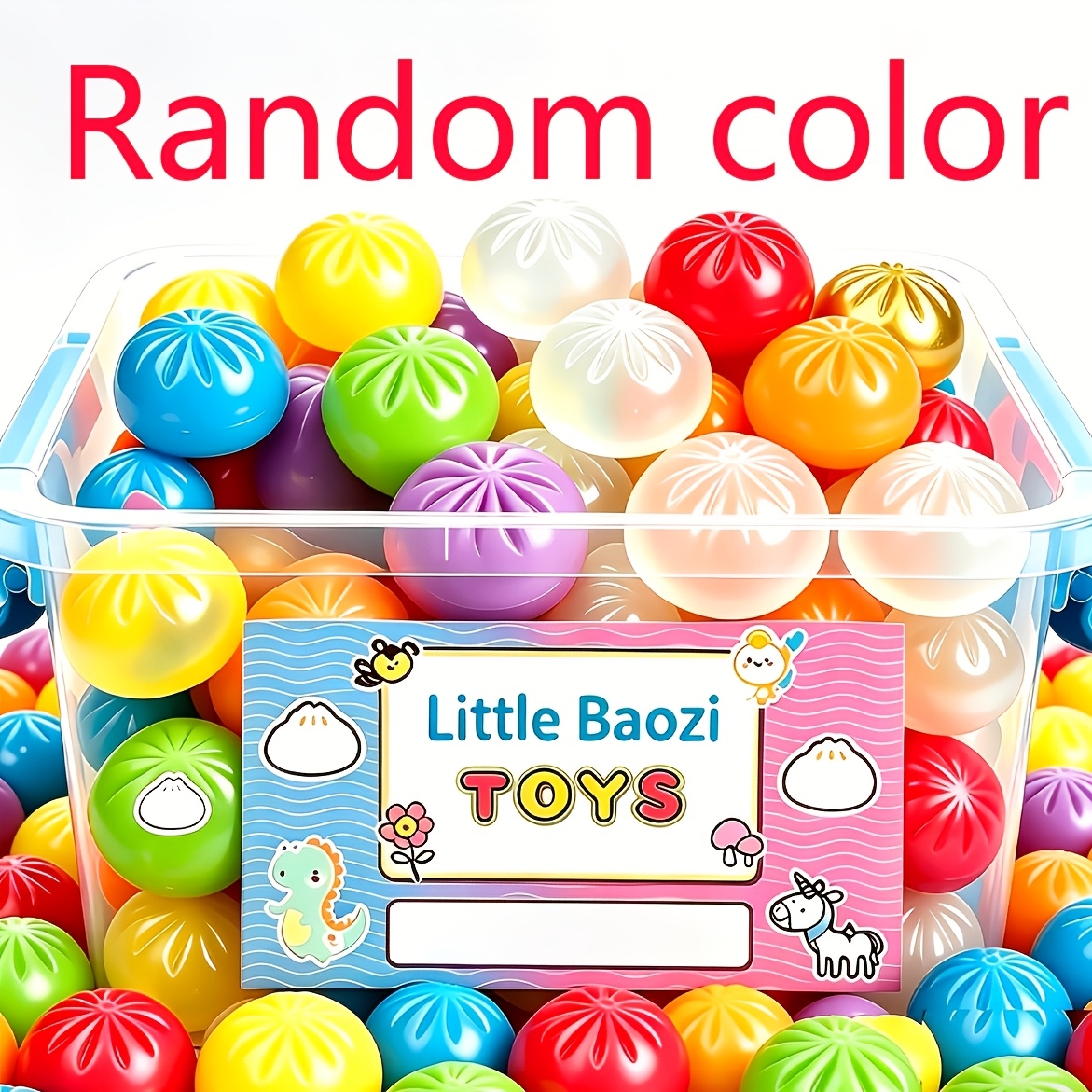   12 18pcs random   colored transparent crystal baozi squeeze toys mini baozi taba soft rubber toys ideal as birthday gifts squeeze toys suitable for office desktop toys sensory toys birthday presents holiday gifts