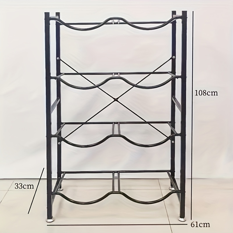 TEMU Sturdy Water Dispenser Rack With Large Capacity, Strong Load-bearing For Bottled Water Storage, 3/4/5 Layers Rack For Convenient Use In Living