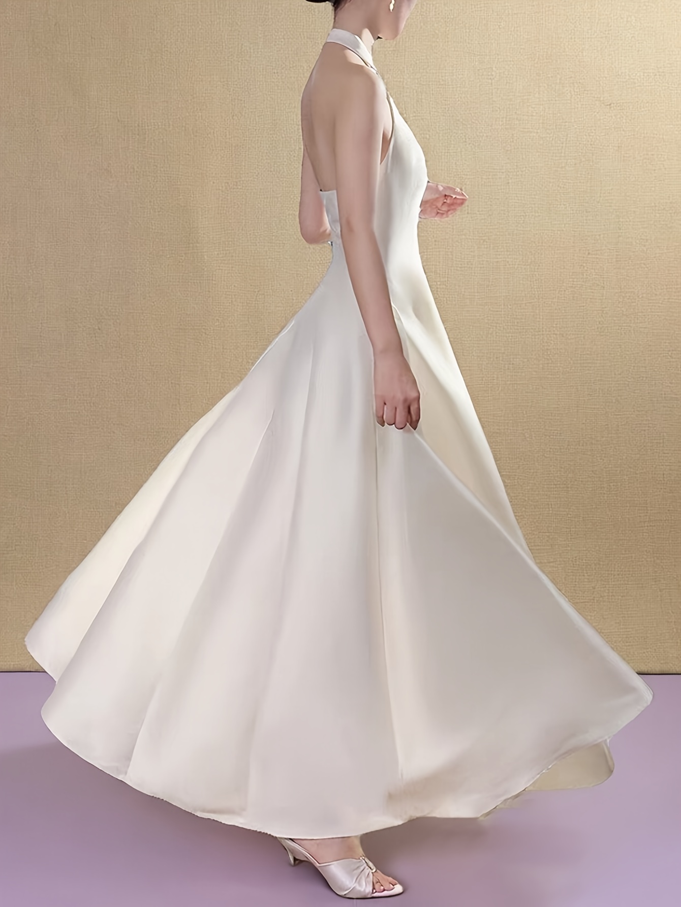 elegant formal engagement dress womens halter v neck - Temu Oman