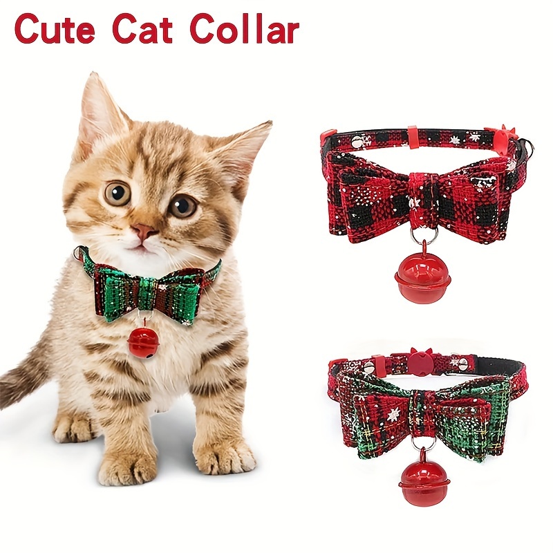 festive christmas dog collar bow tie bell holiday Temu Bahrain
