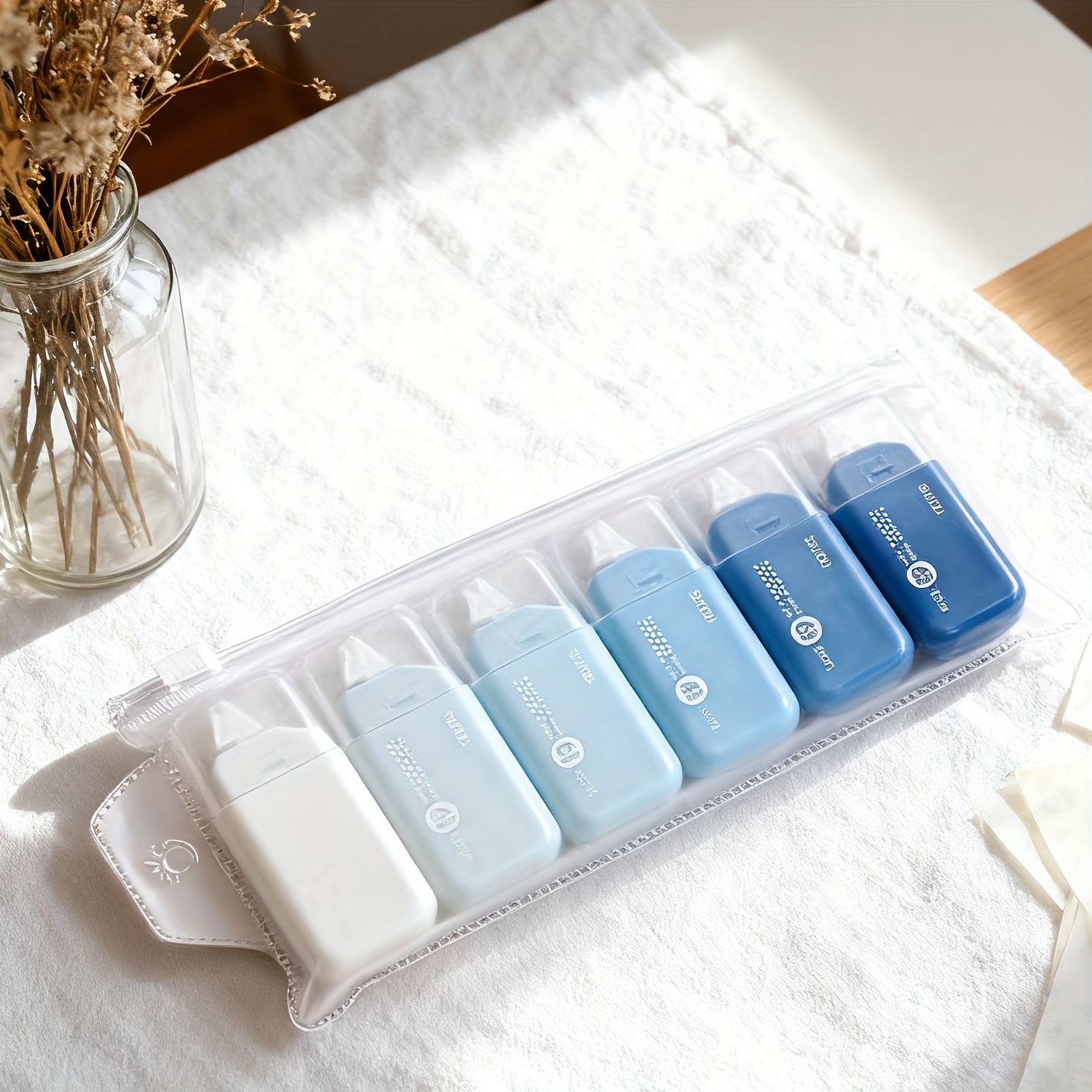 E-shop 6er-Set Punktemuster doppelseitiges Klebeband-Roller, Gesamtlänge 30 m (jede Rolle 5 m x 6 mm), großes Fassungsvermögen, Farbverlauf-Stil,