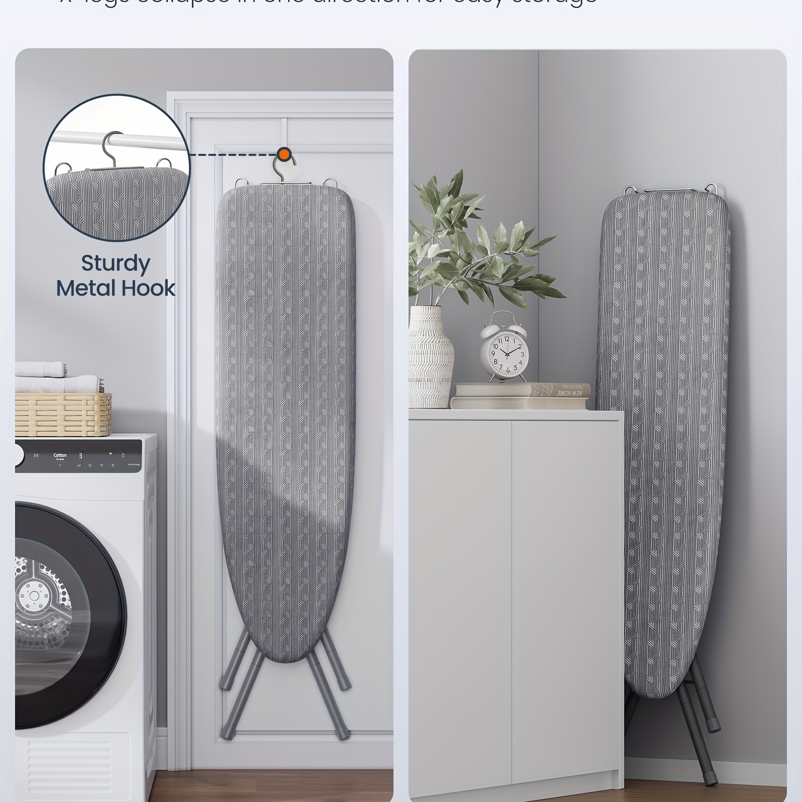 TEMU Planche à langer , planche pliable, hauteur réglable jusqu'à 35 pouces, avec housse et matelas de à 4 couches, -tête, crochet, pieds en X