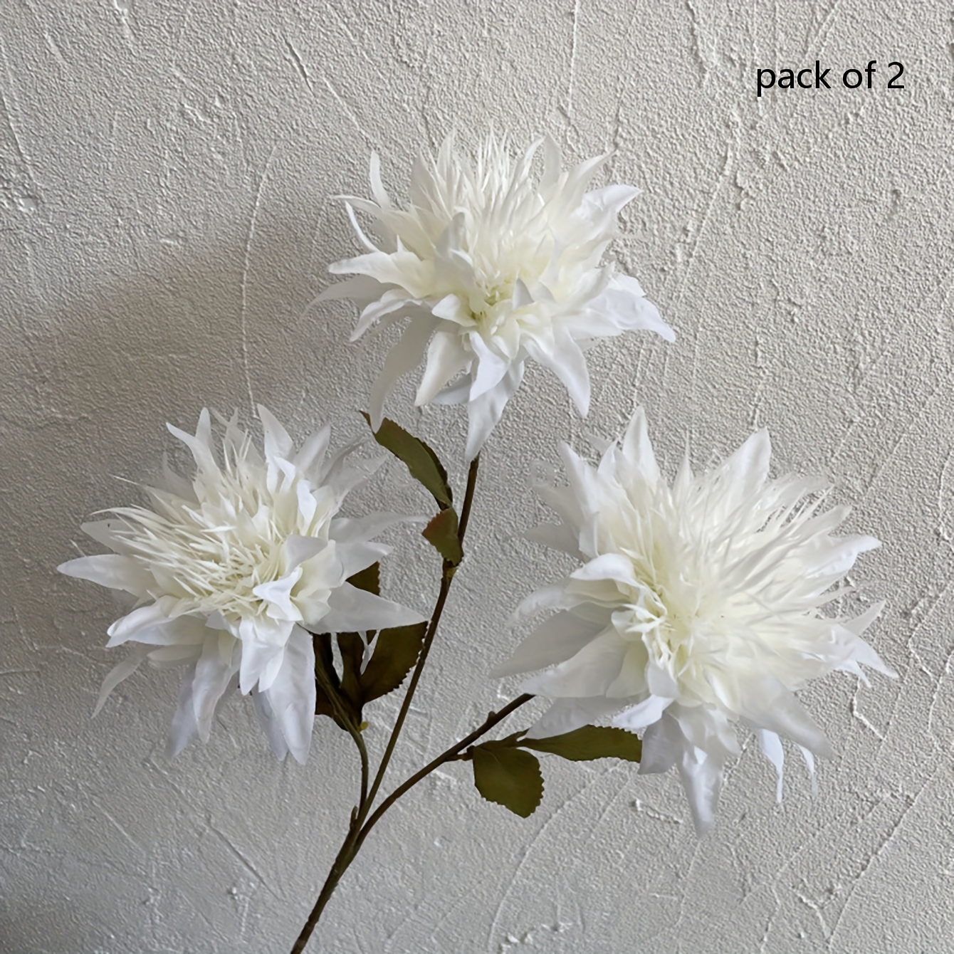 E-shop 2 Stk. Elegante 3-Kopf-Anemonen Künstliche Blumen in Leuchtenden Farben - für Hochzeit, Verlobung, Heim- & Hoteldekorationen - Strapazierfähiges