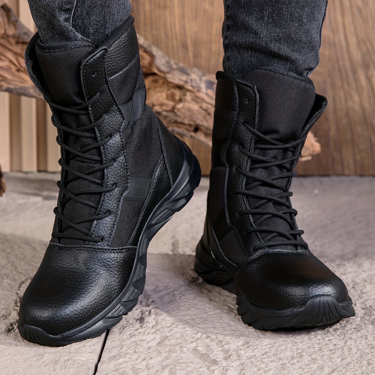 spring new lightweight mens sports outdoor hiking boots hiking boots training shoes long boots mens boots fashionable design versatile