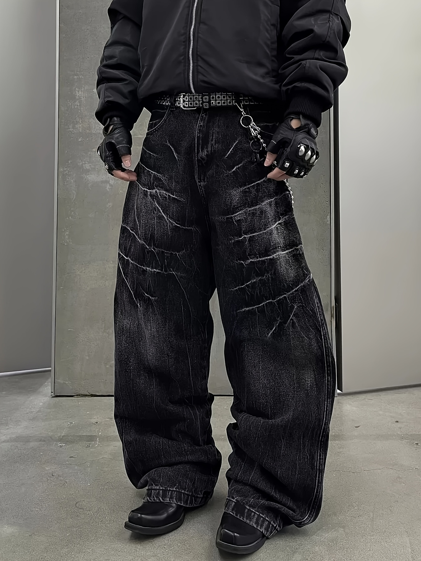 Paradoxe Paris Baggy Leather Jeans Black Ripped Baggy Jeans Sold