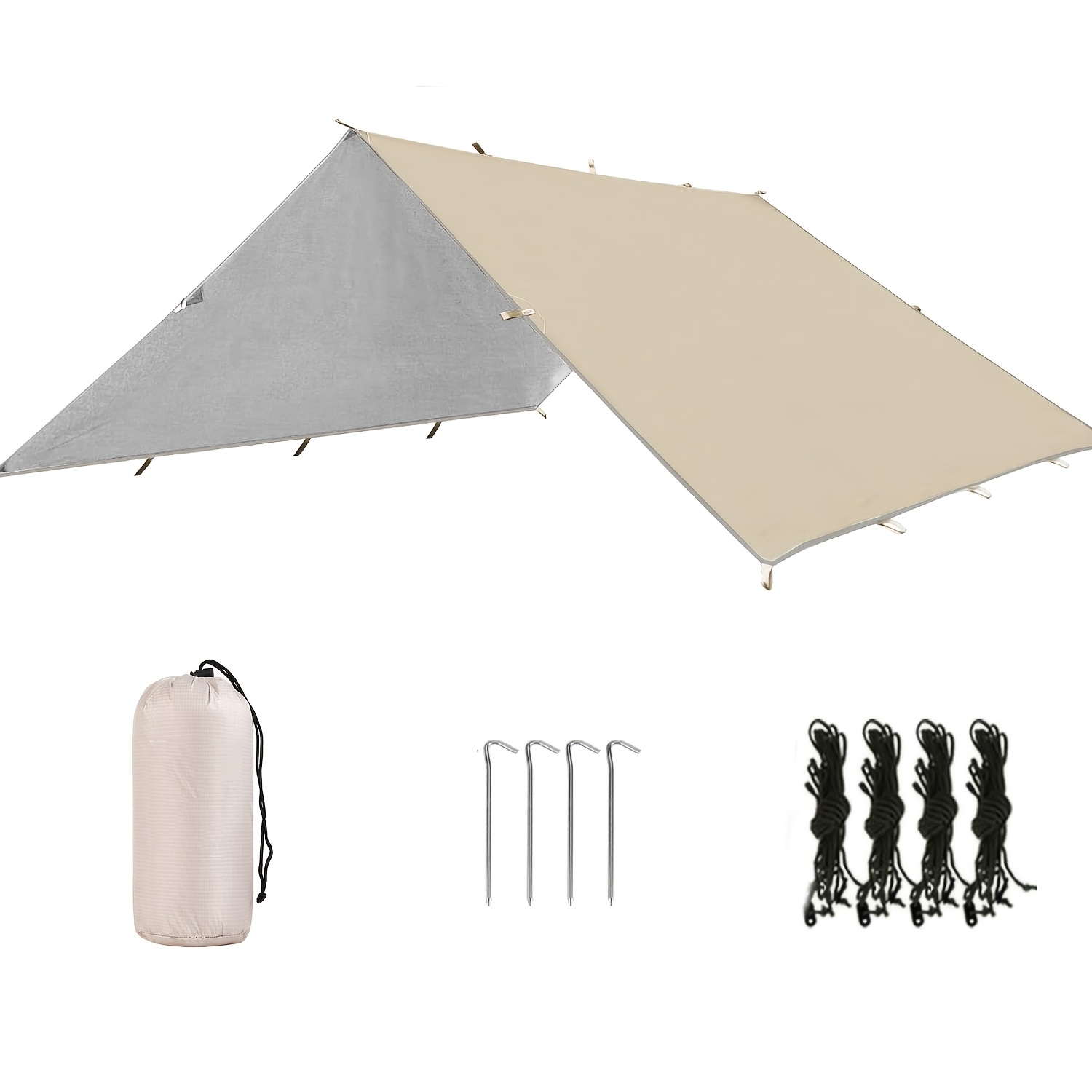 Temu – TEMU Camping Tarp For Tents, Picnic Mats, And Hammocks, Featuring Material For Rain Protection And Sunshade