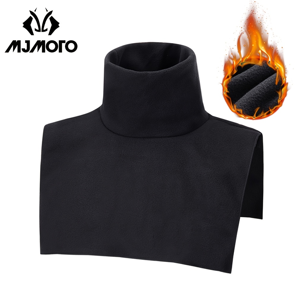 

1pc Mjmoto Thermal Fleece Motorcycle Neck Warmer, Polyester Snowmobile Motocross Riding Scarf, Men's Neck Protection Balaclava Mask, Hand Washable