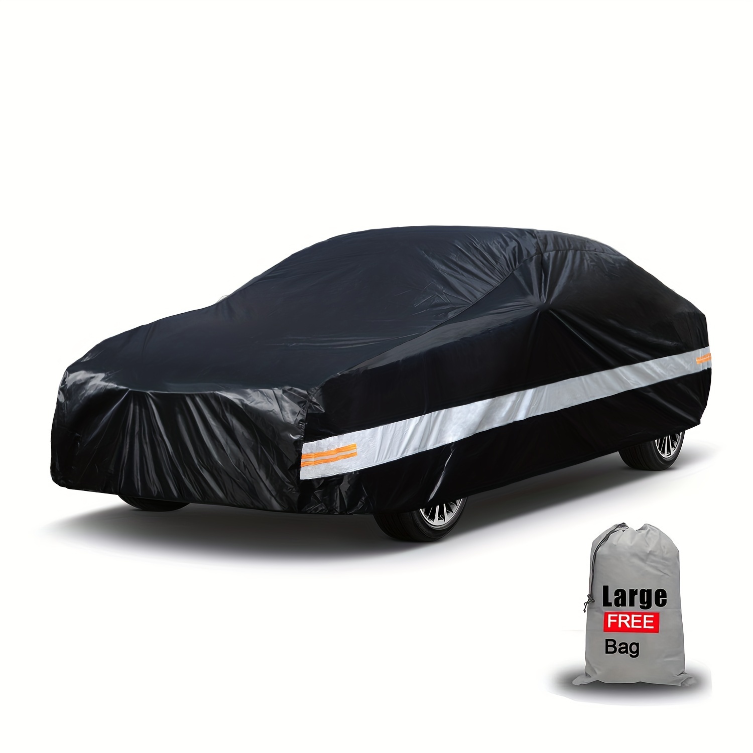 

Car Cover Waterproof All Weather For Automobiles, Universal Mustang For For Audi A4/a5 For Toyota Camry Solara For Hyundai Sonata For Vw Etc. (fit Sedan, 185"-193")