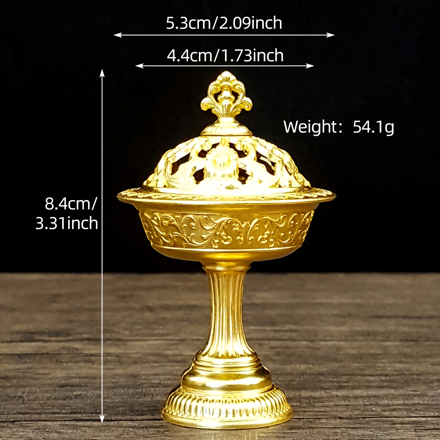 TEMU Portaincenso stile 1 pz, portaincenso vintage a traforo in di metallo, supporto per , ornamento decorativo da casa per meditazione, matrimonio,