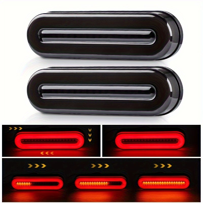

18led Truck Tail Light 3 In 1 Rear Trailer Light Sequential Flowing Red Yellow Lamp For Trailer Lorry Pickup Van Bus Suv Atv Heavy Rv Lamp Accessories 12v 24v