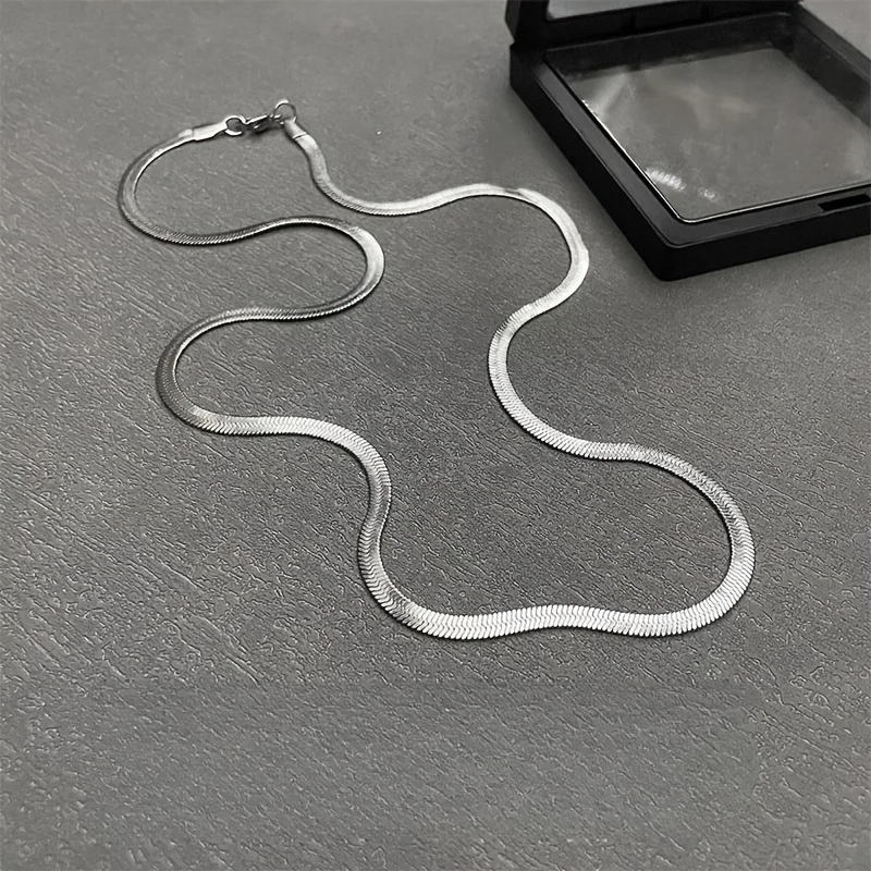 TEMU Collar de serpiente delgado y con cadena de cuchilla clásica, joyería unisex duradera e impermeable