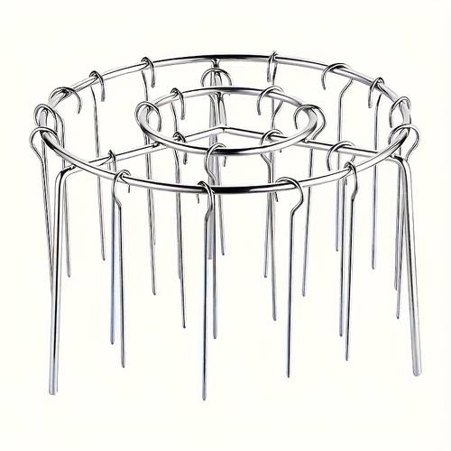 48pcs stainless steel vertical skewer rack durable rust resistant grill for bbq air fryer and oven ideal for chicken fish vegetables easy to clean modern kitchen accessory with stylish metal mesh design resists rusting