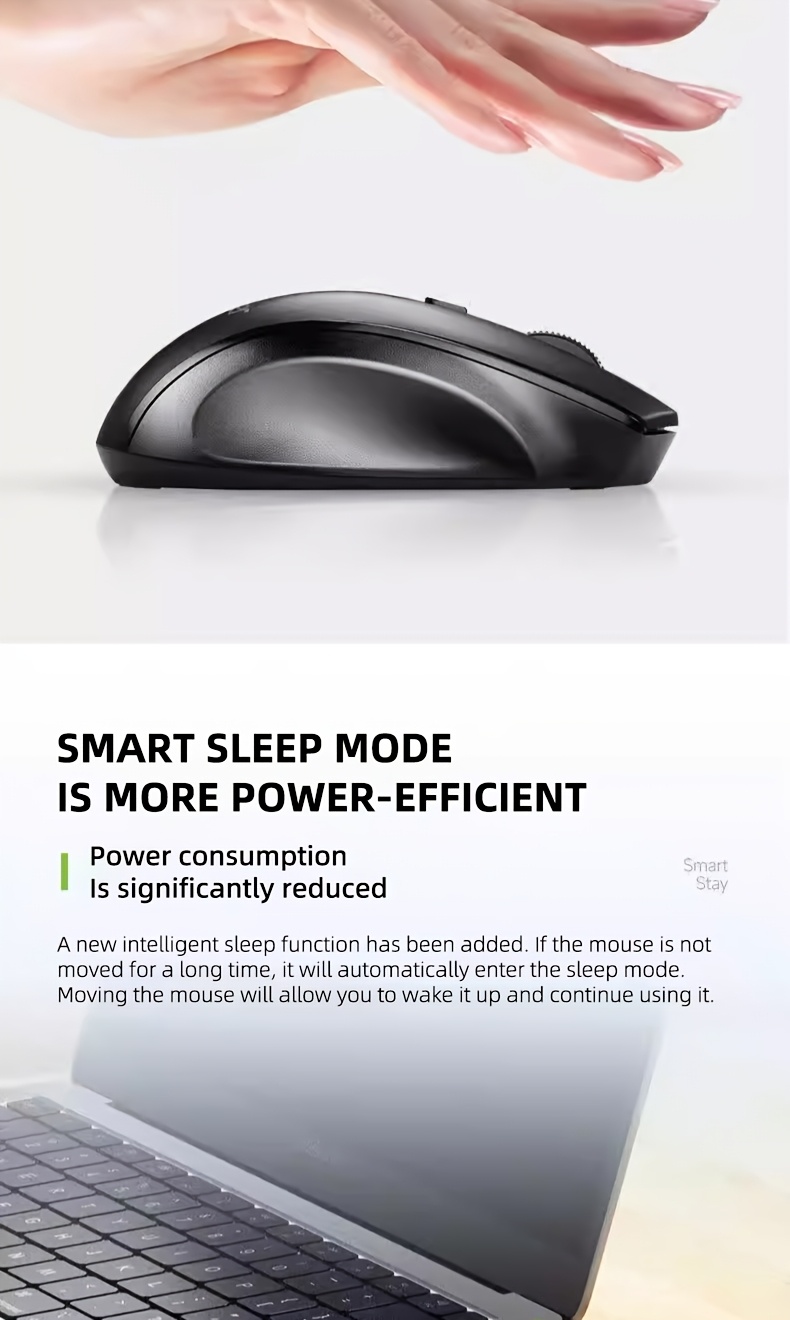 El ratón gaming inalámbrico Acer de 6 botones, con diseño ergonómico y ajuste de DPI multimplegado, es fácil y práctico, lo que lo hace ideal para el trabajo diario de oficina y la entretenimiento.