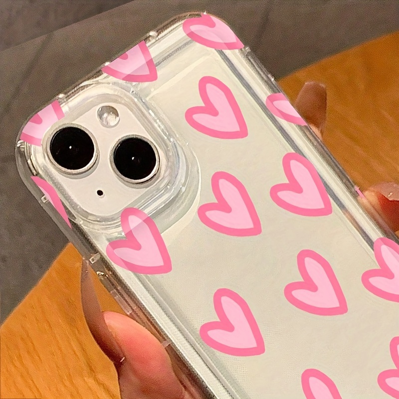 

Perfect For With A Full Screen Of Pink Heart-shaped Balloon Phone Case