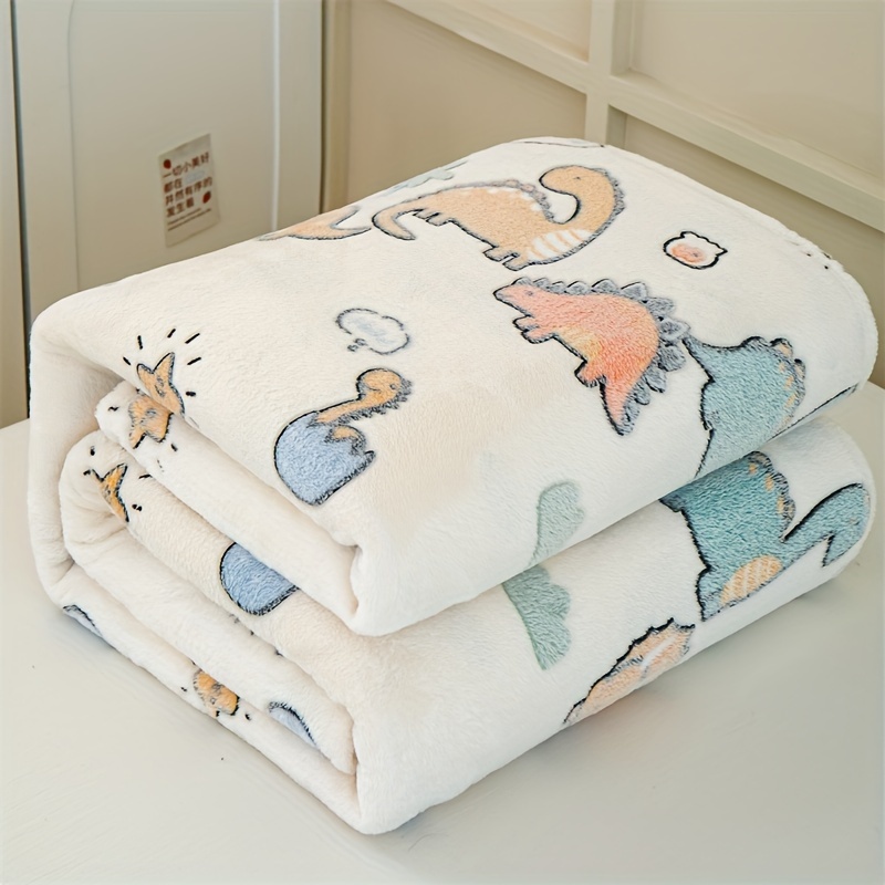 Cartoon Dinosaur Print Blanket, Lightweight Breathable Blanket For Home, Office, Camping, Travel, Sofa Nap
