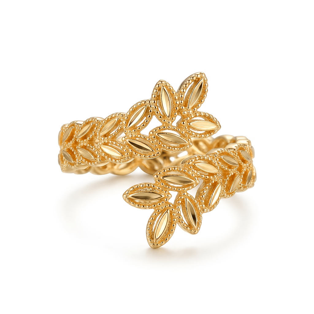 Image of S925 925 Petal Ring Elegant Vintage Suitable For Boys And Girls Daily Wear To Girlfriend Or Wife As A Holiday Christmas Gift
