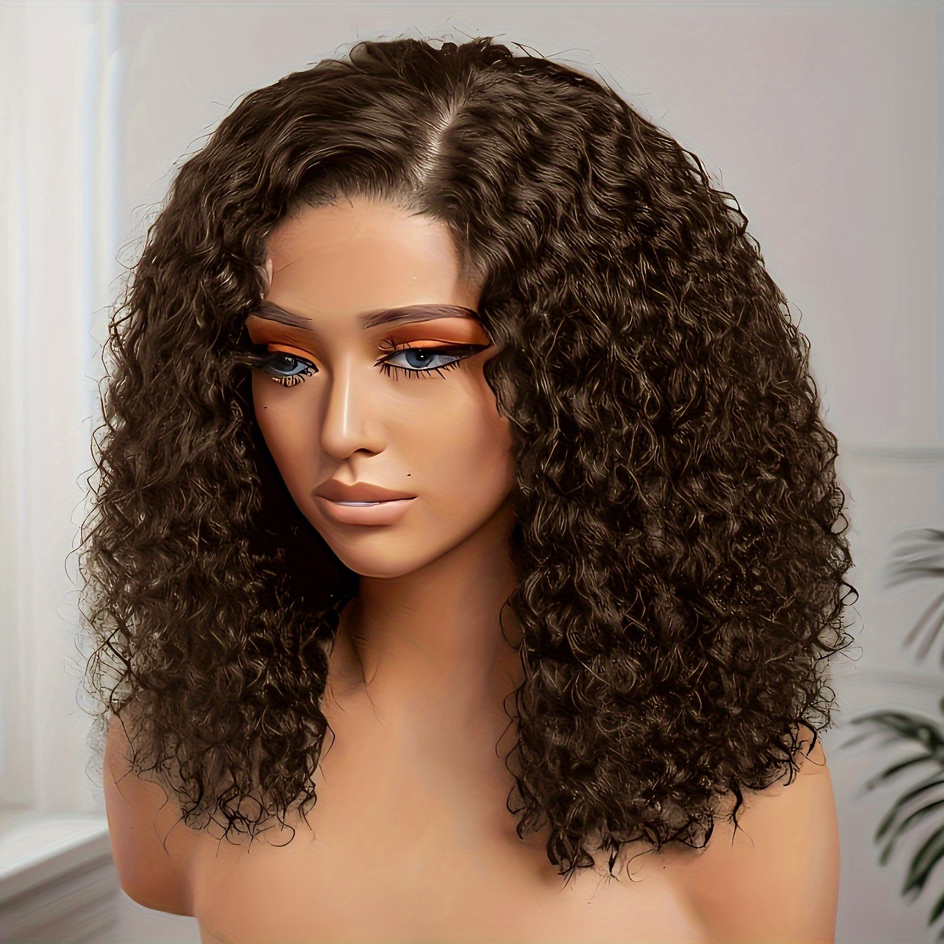 13 4 Brazilian Human Hair Chocolate Brown Deep Curly Short Temu