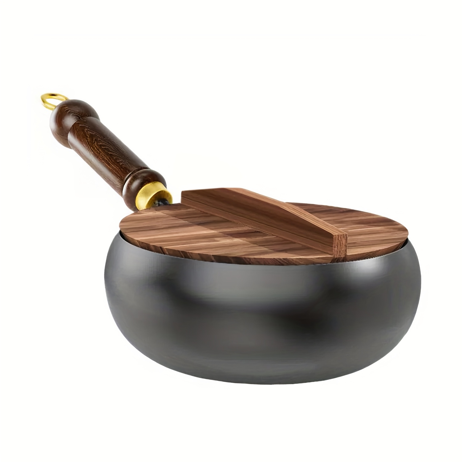 TEMU Poêle polyvalente en fonte avec poignée et couvercle, excellent ustensile de cuisson pour , rôtir et quotidienne, compatible avec tous les types
