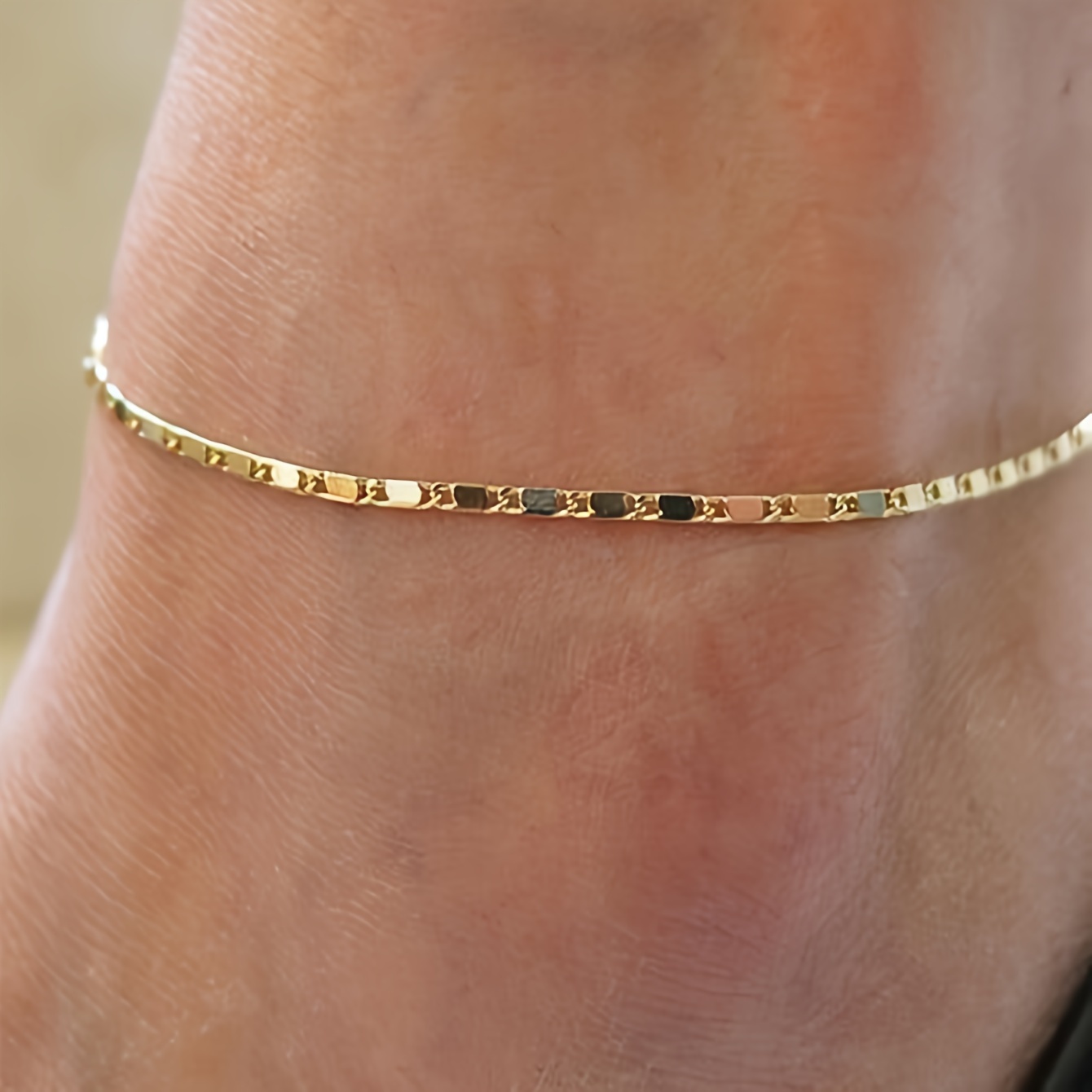 

Chic Minimalist Copper Anklet For Women - Casual Attire & Vacations