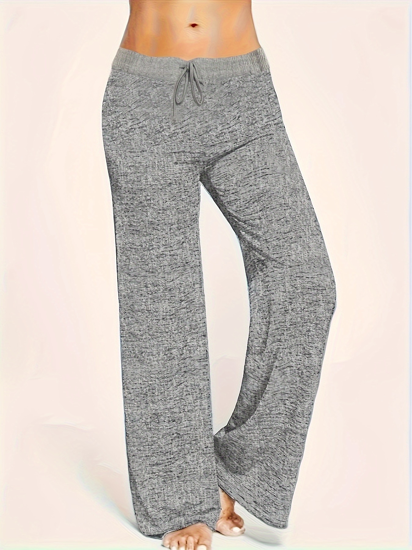 Buy Womens Wide Leg Yoga Pants Plus Size Drawstring Pajama Pants