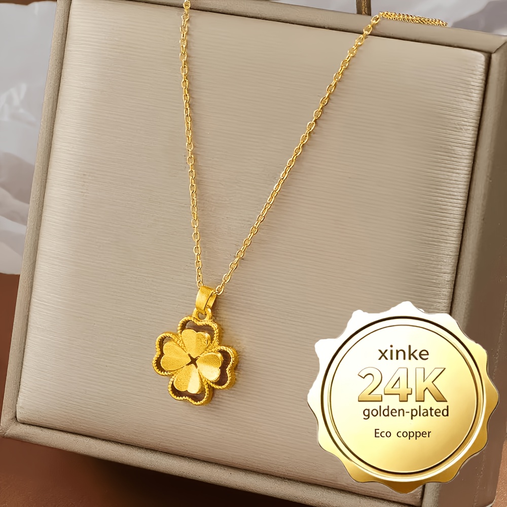 TEMU Collana ed elegante, design lussuoso di tendenza, placcata in oro , stile unico, adatta per matrimoni in spiaggia estivi, regalo o accessorio