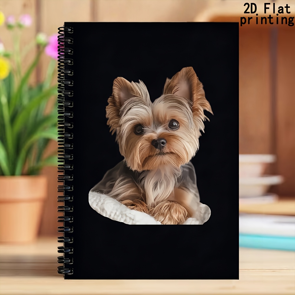 2d flat 1 5 subject notebook little yorkshire terrier themed spiral notebook notepad planner suitable for companies events meetings daily life   graduation gifts valentines day gathering and party decoration gifts