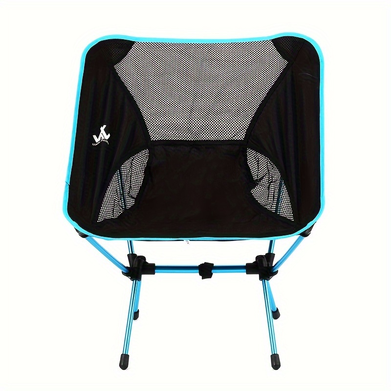 

1pc Portable Aluminum Alloy Beach Chair, Lightweight Fishing Camping Chair, Backrest Sketching Fishing Chair, Aluminum Alloy Moon Chair