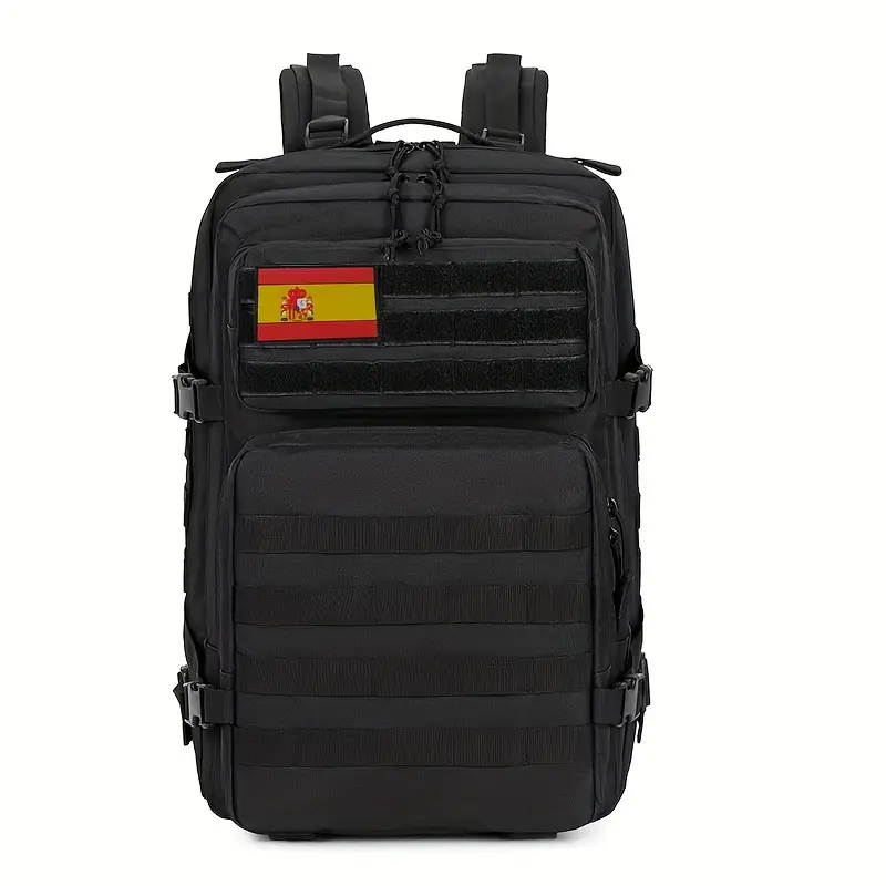*'S Outdoor Backpack 45L Sports Molle Large Backpack 3 Day Pack Rucking Backpacks for Hiking, Travel, Camping, Hunting Spanish Flag *'S Outdoor Backpack 45L Sports Molle Large Backpack 3 Day Pack Rucking Backpacks for Hiking, Travel, Camping, Hunting Spanish Flag