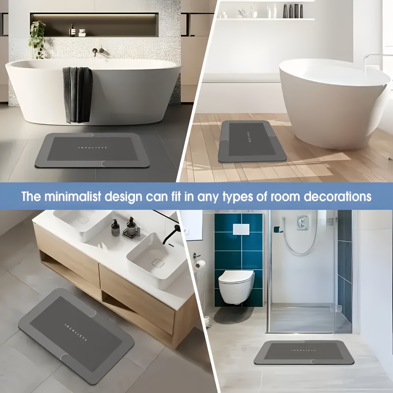 large size diatomite bath mat absorbent quick dry non slip bathroom mat durable soft floor mat   bedroom rv bathtub and shower kitchen home decor   mat bathroom floor mat rubberbacked mat machine washable extra large bath mat bathroom accessories and decorations bath runner for bathroom bathroom mat thick bath stone mat kitchen   rv owners Product details 9