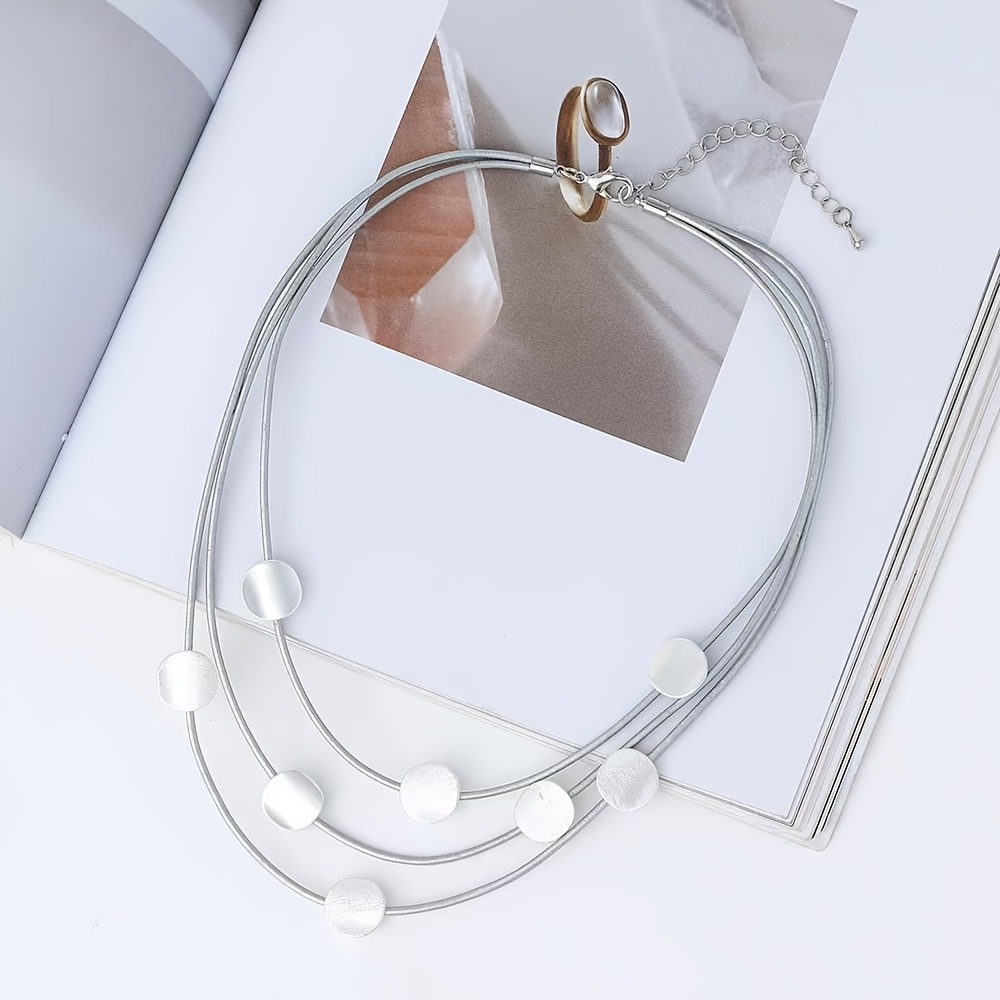 Image of A European And American-style Multi-layered Niche Design Bohemian Vintage Women's Necklace