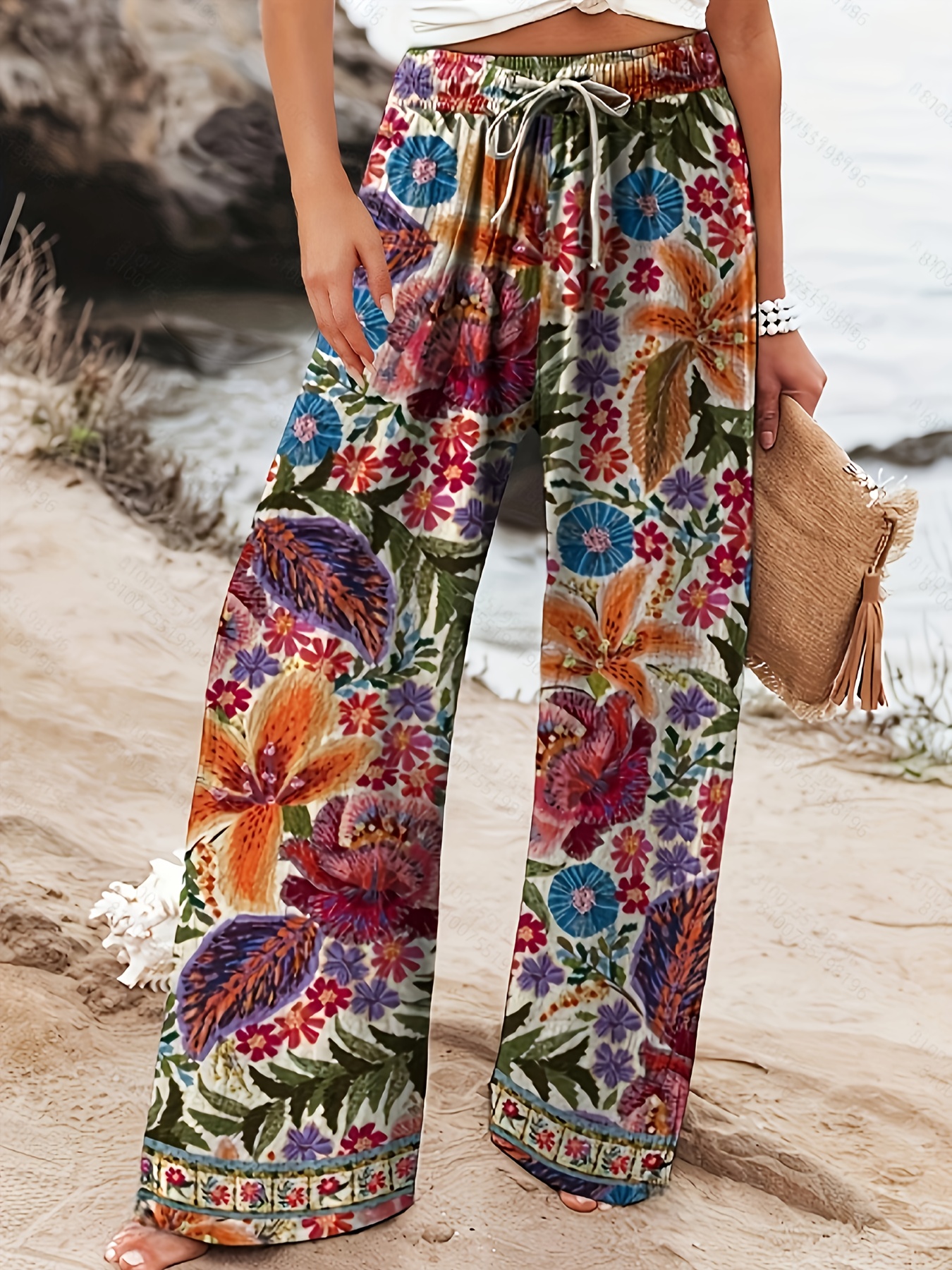 パンツ Tinytinydoors y Pants - Flower TINYCOTTONS FLOWERS PANT - Trousers - dark vanilla/multi