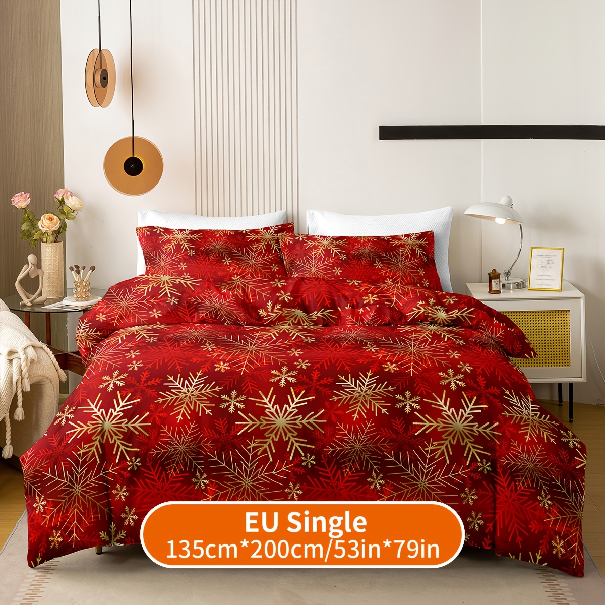 3pcs Set Of Vibrant Floral Printed Duvet Covers