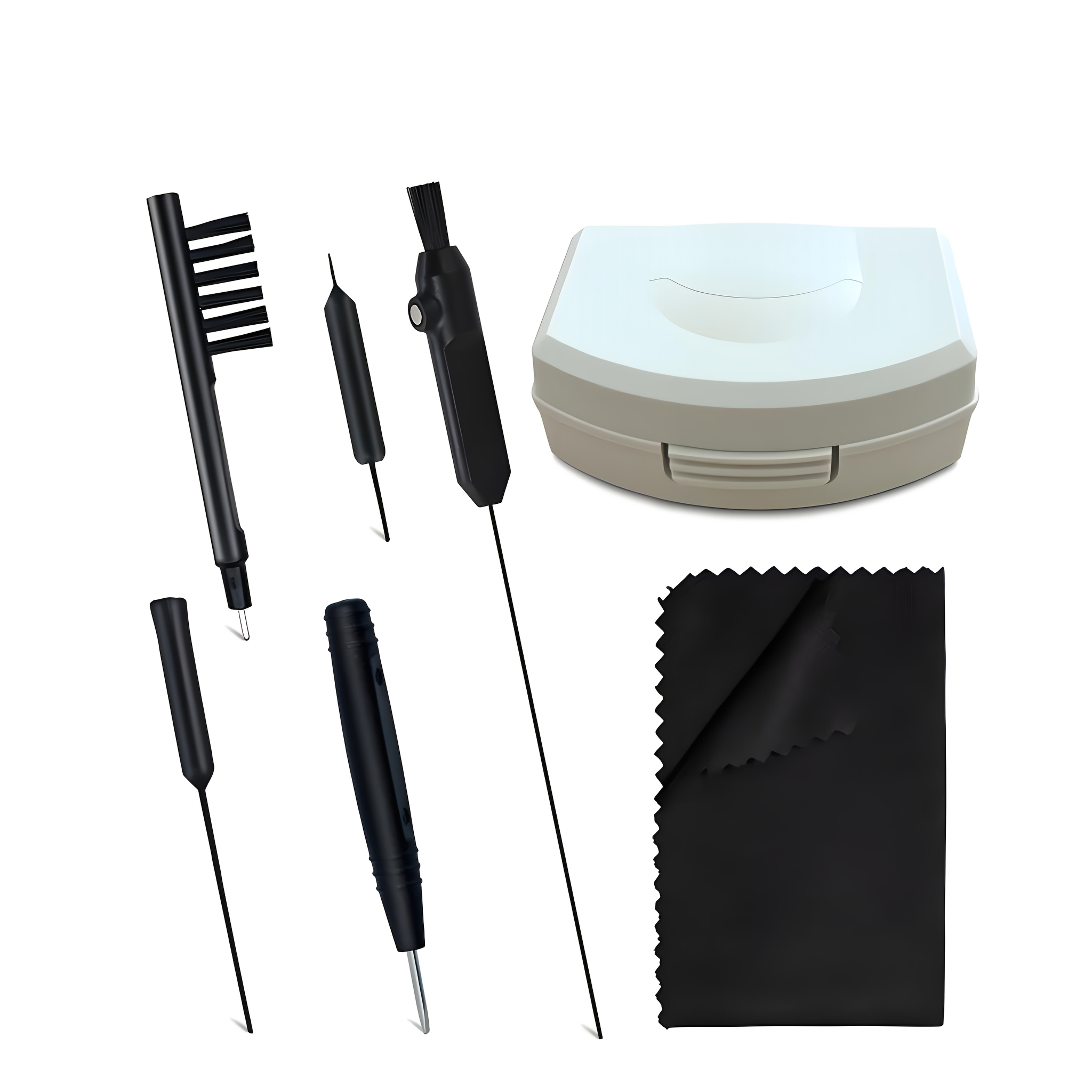 TEMU 7pcs Hearing Aid Cleaning Kits Hearing Amplifier Brush Tools Earbuds Headphones Cleaner Brush Kits With Case