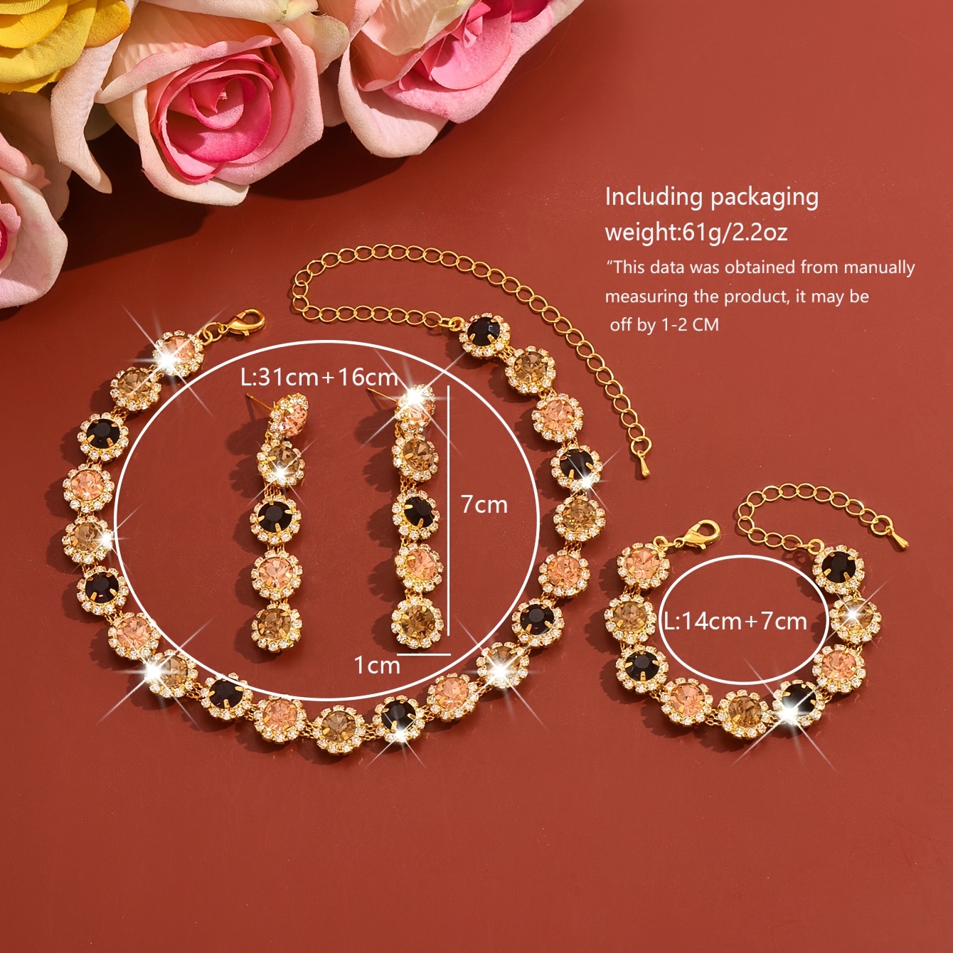 Women's Retro Luxurious Color-Block Jewelry Set