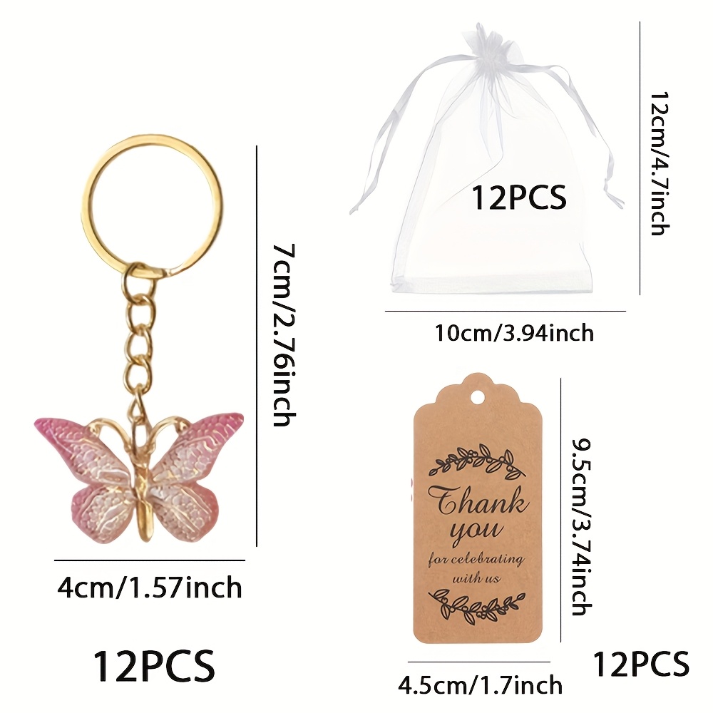 Image of Gift For Her/him 36pcs Keychain Set Party Gift Keyring For Wedding Bridal Shower Party Favors Souvenirs To Guests Christmas, Halloween