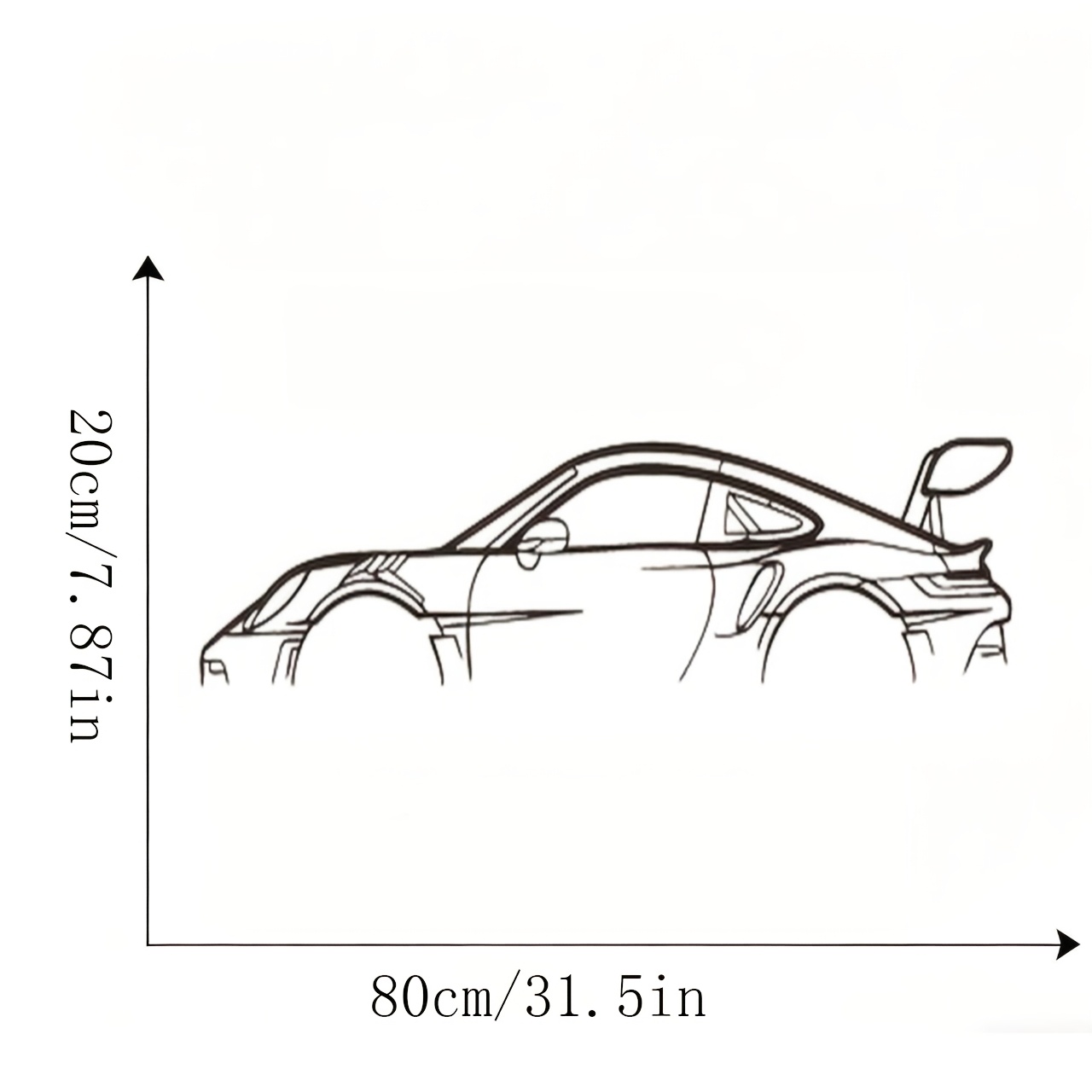 TEMU Adesivo da parete con silhouette di auto, decorazione per la casa, automobilistica, garage, decalcomanie per auto, murales