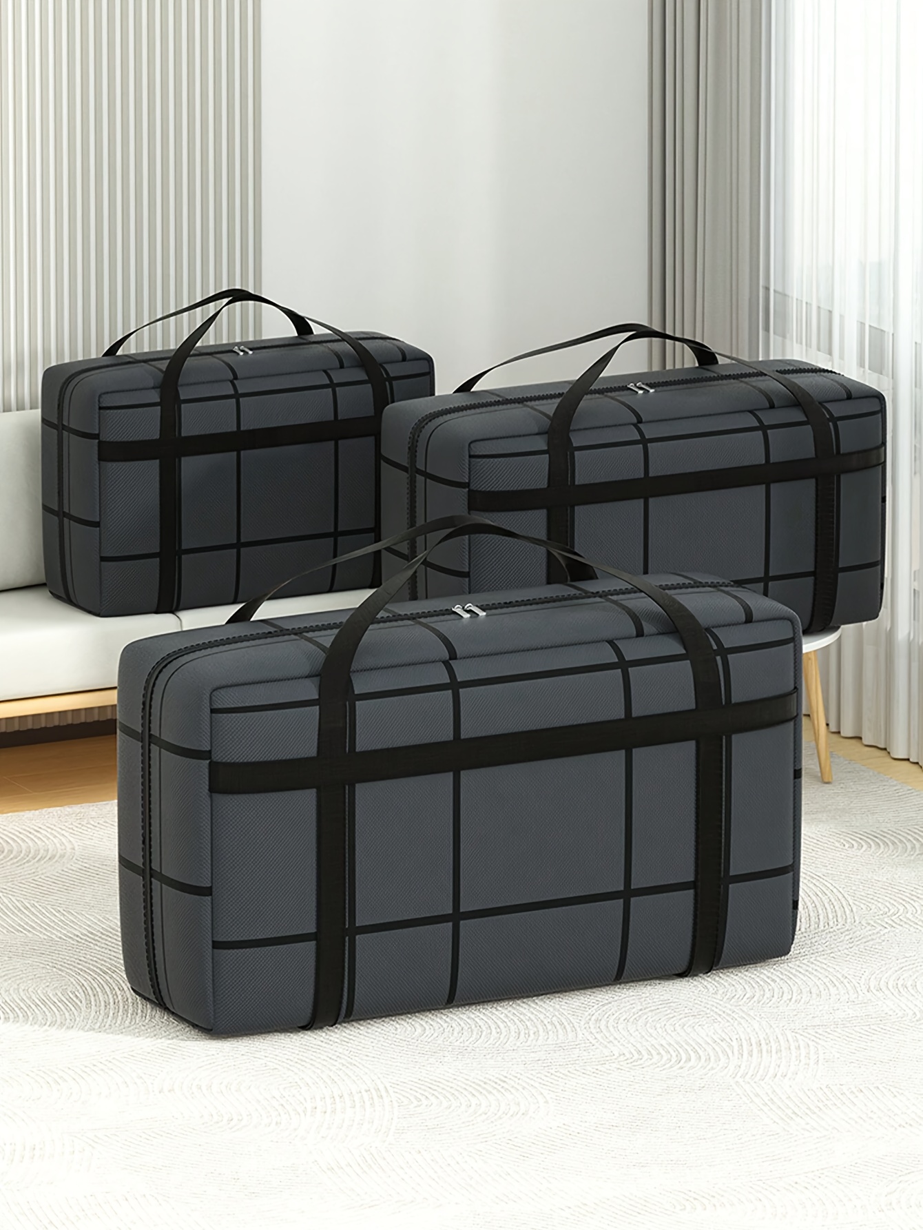 1pc portable storage bag, large capacity travel bag, handling bag, with handle, suitable for quilt, clothing, clothes, and other items storage