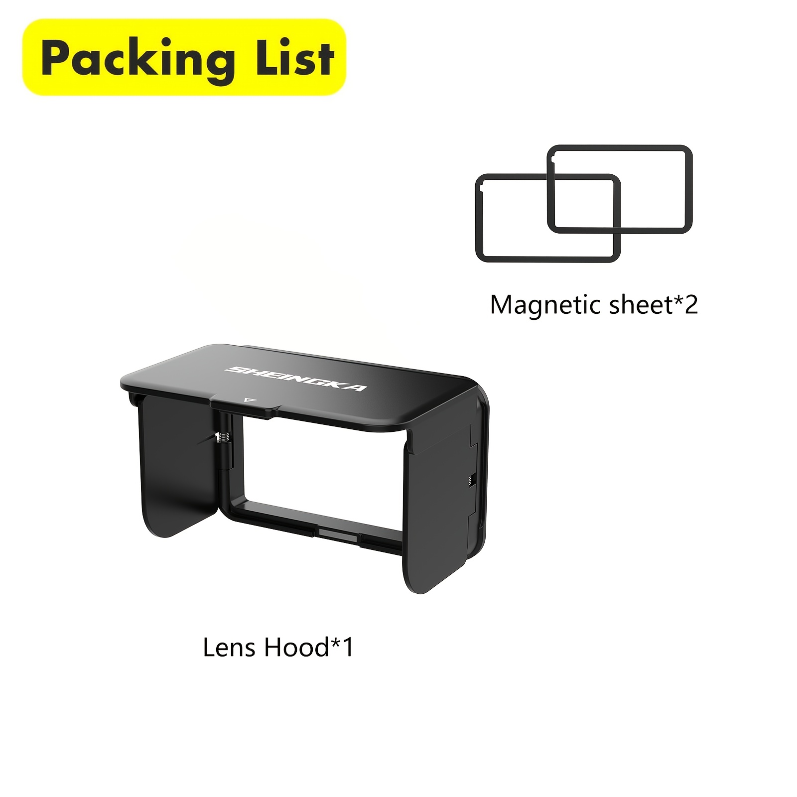 Magnetic Screen Lens Hood For 2 Quick-release Screen Sunshade Sports Camera Accessories