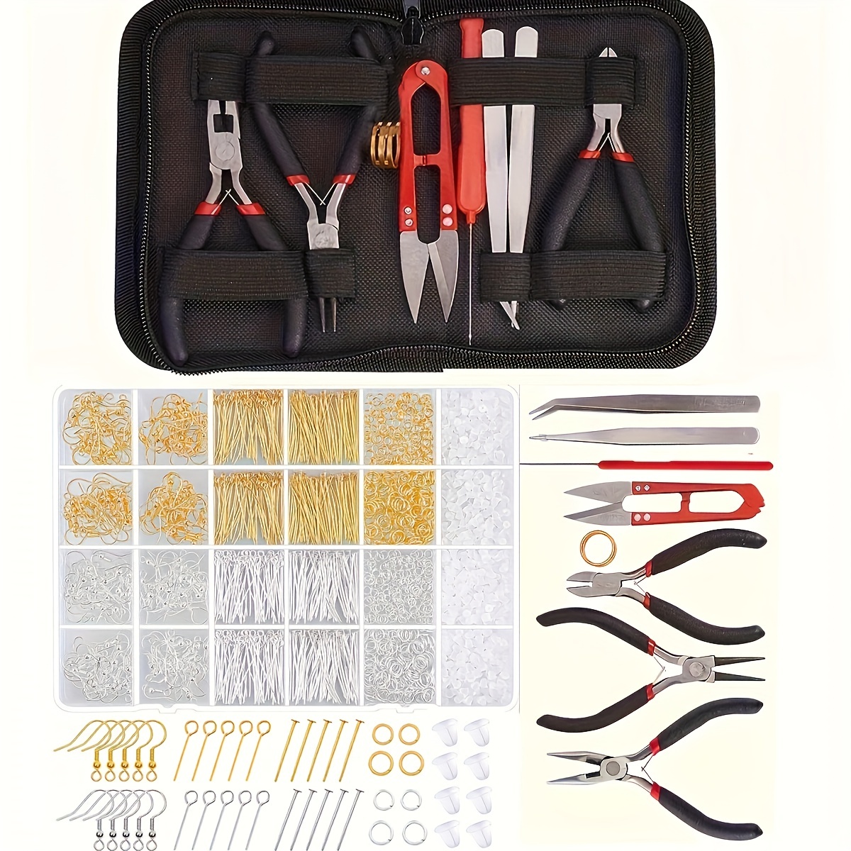 

1set Making Supplies Kit Earring Making Accessories, Set - , , , Scissor, , Opener - For Bracelets, Necklaces, Phone