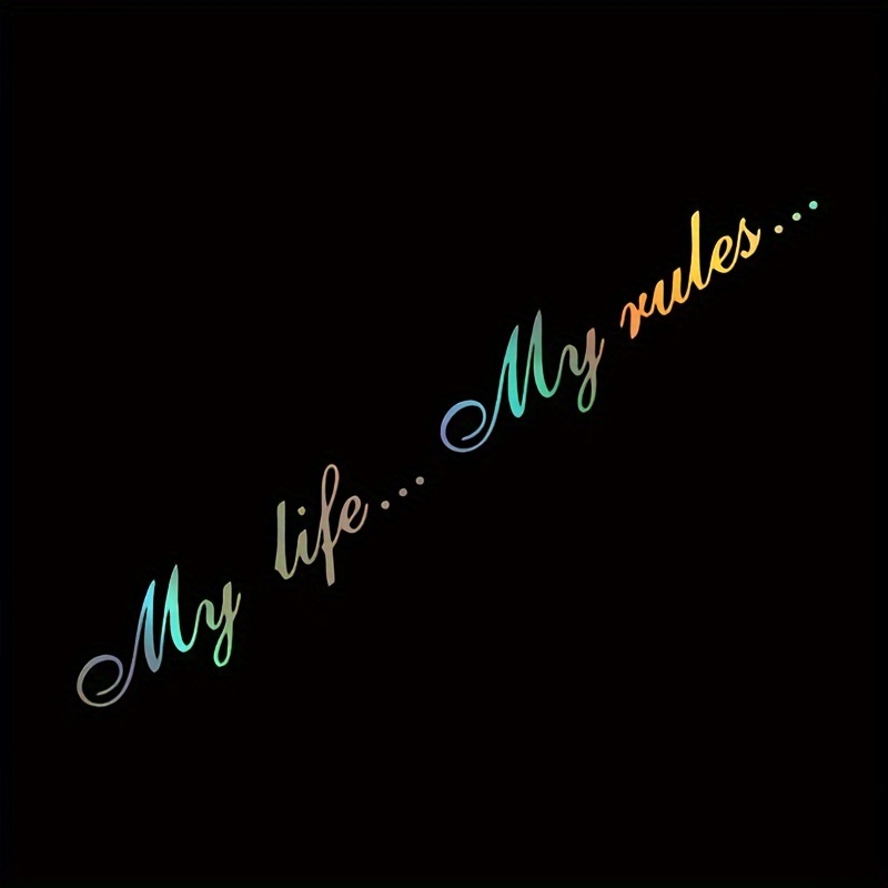 Image of My Life Car Decal Reflective Laser 3d Car Stickers Decals Creative Vinyl Car Styling Laptop Decoration